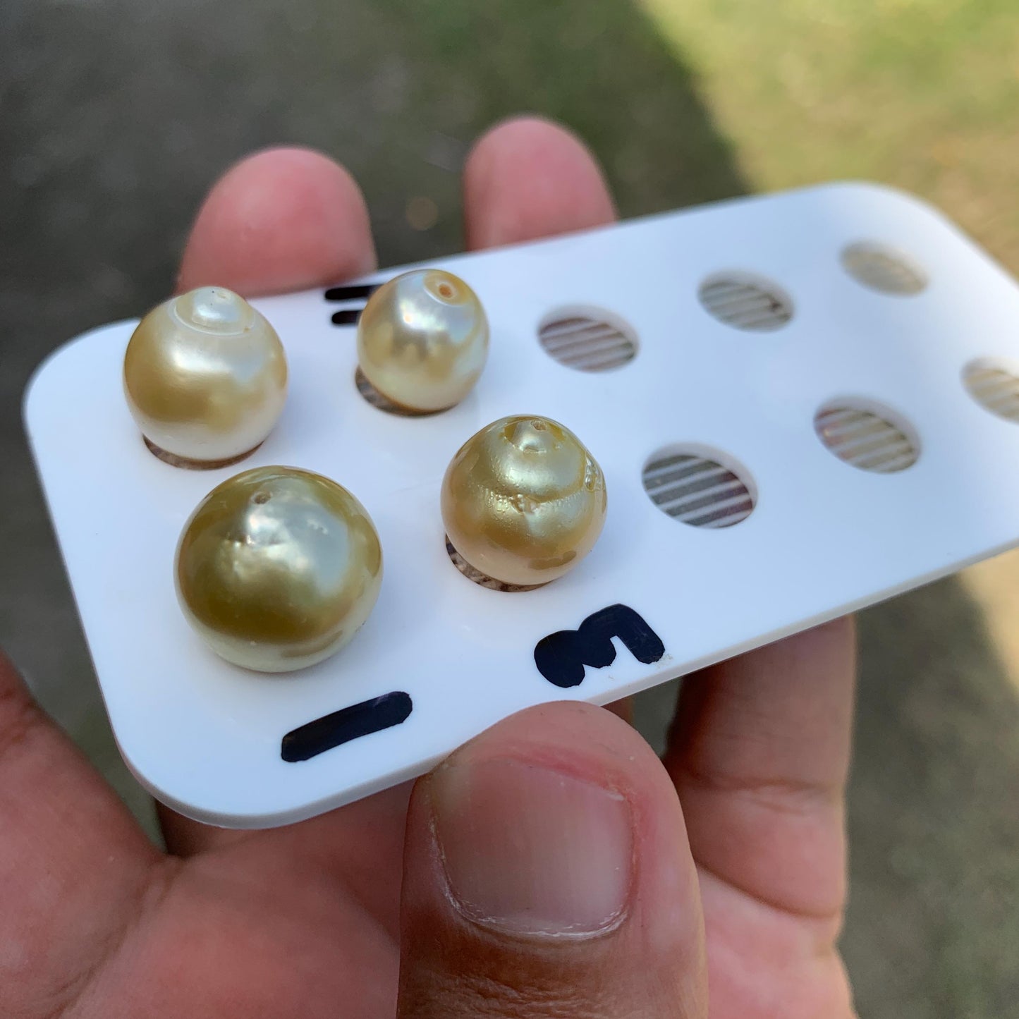 11.5-14.5mm Loose Indonesia White Sea Pearl White South Sea Pearl Half drill BoZorX LG