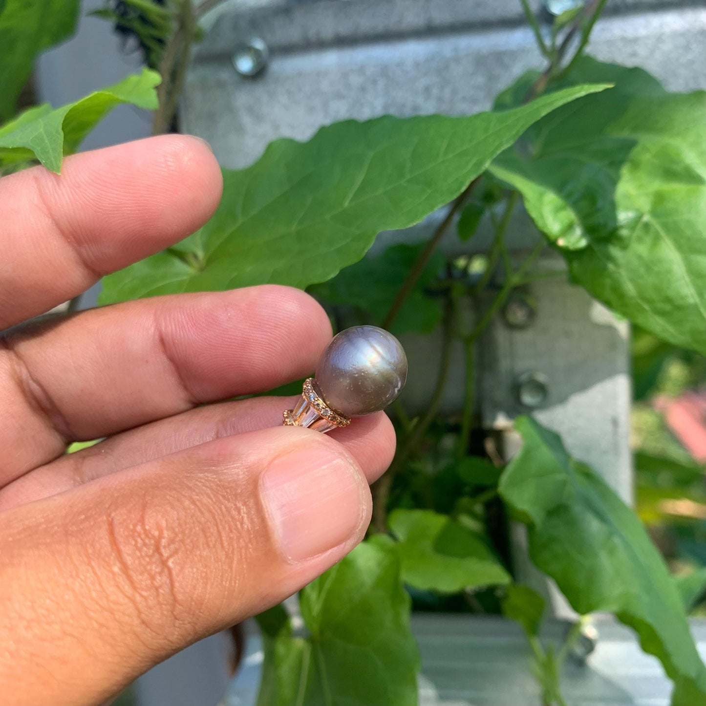 Real Tahitian Pearl Pendant 12mm Saltwater Pearl JN-3