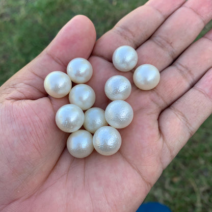 11 Pieces 13.7-13.9mm South Sea Pearl Bead Indonesia Seawater Pearl - BoZorX GR-28