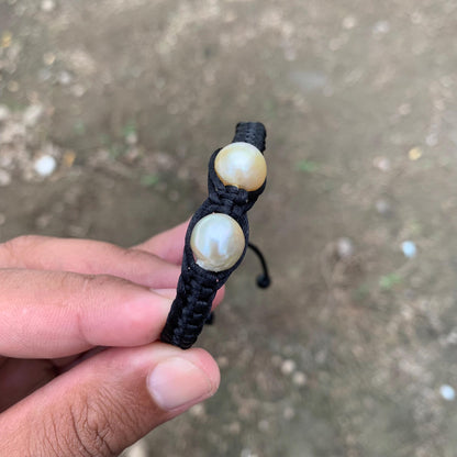 Handmade Bracelet With Indonesia South Sea Pearl BoZorX Size 10.5-11mm R-15