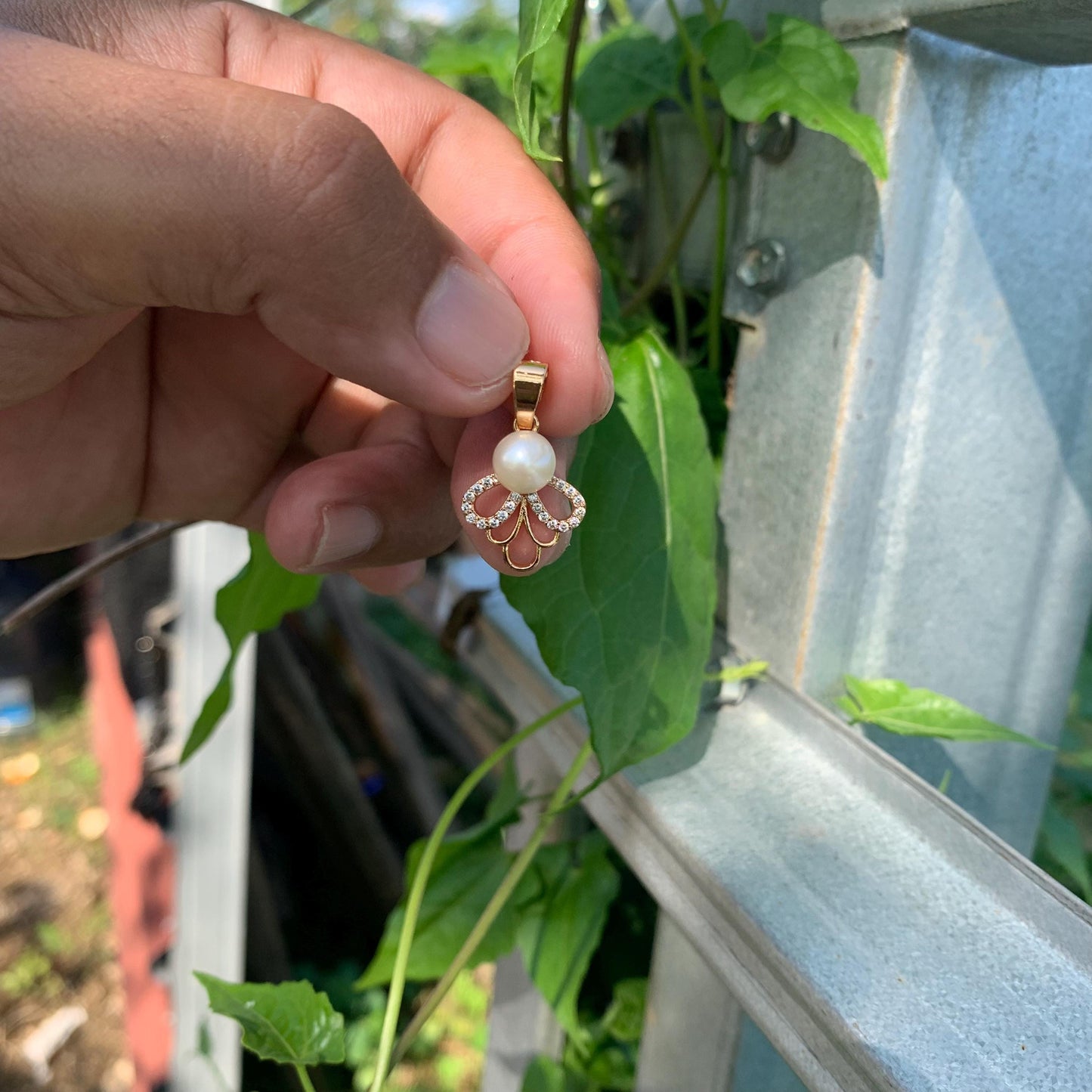 Real South Sea Pearl Pendant 7mm Saltwater Pearl JN-4