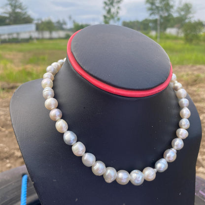 Genuine South Sea Pearl Necklace Saltwater Pearl (7.5-11.4mm, 45cm)