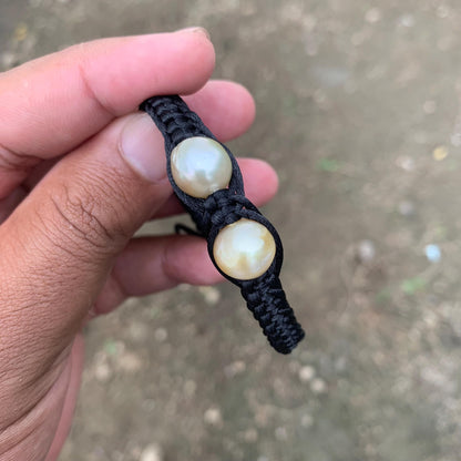 Handmade Bracelet With Indonesia South Sea Pearl BoZorX Size 10.5-11mm R-15