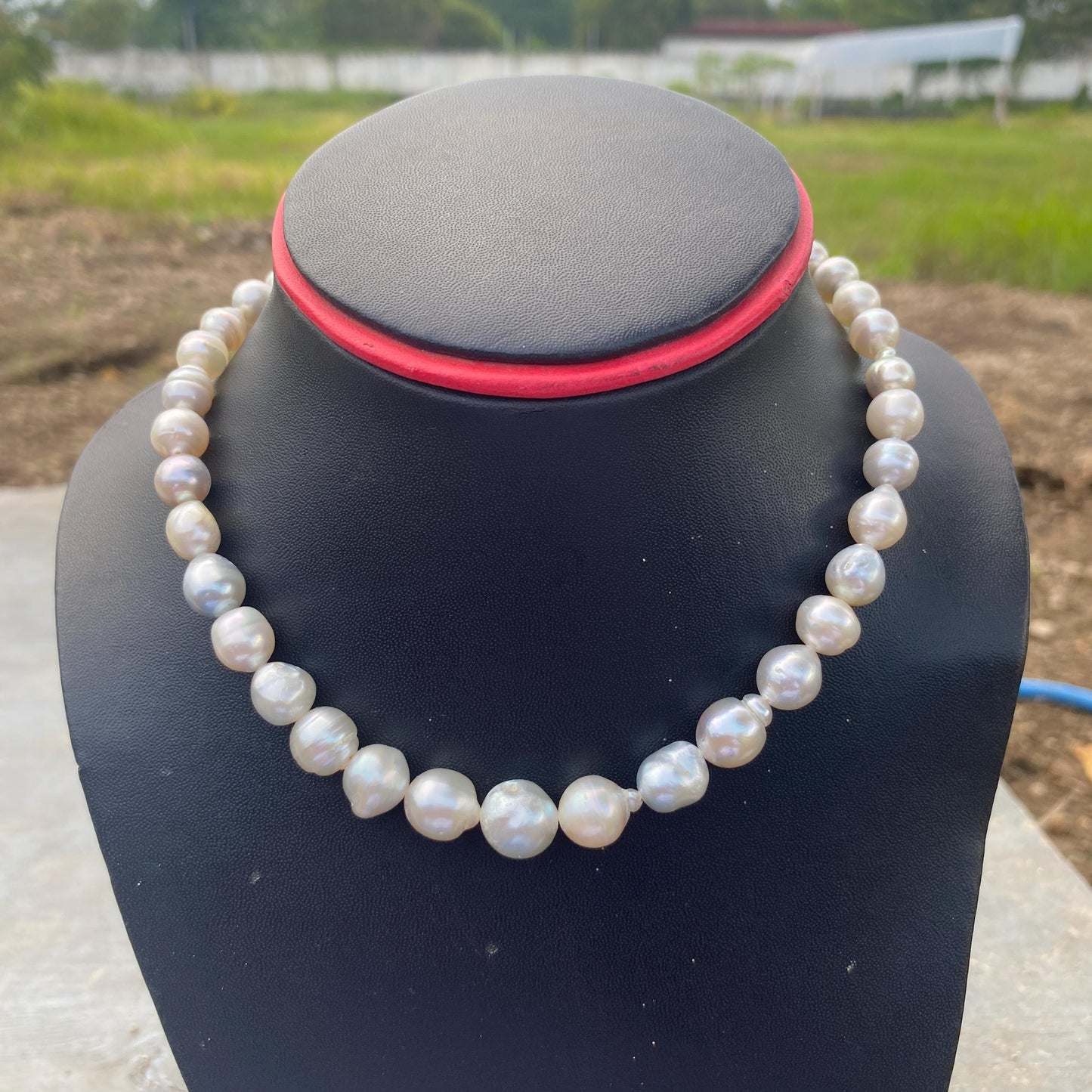 Genuine South Sea Pearl Necklace Saltwater Pearl (7.5-11.4mm, 45cm)