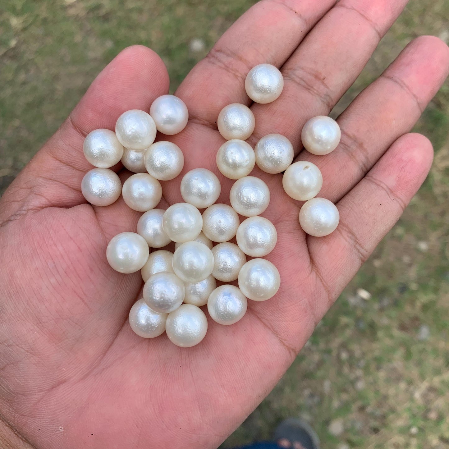 31 Pcs 11-11.4mm Indonesia Loose South Sea Pearl Seawater Pearl Beads Special edition Pearl BoZorX GR-21