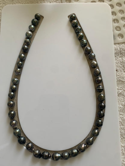 Tahitian Pearl Necklace Black Pearl Necklace Baroque Pearl Necklace Pearl Necklace Seawater pearl Necklace 8mm BoZorX