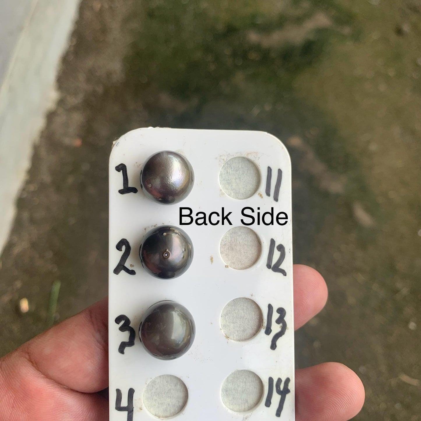 14mm Loose Seawater Tahitian Black Pearl Beads BoZorX BT-6