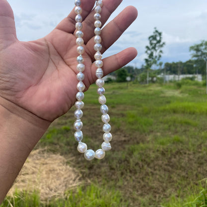 Genuine South Sea Pearl Necklace Saltwater Pearl (7.5-11.4mm, 45cm)