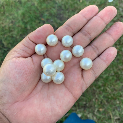 11 Pieces 13.7-13.9mm South Sea Pearl Bead Indonesia Seawater Pearl - BoZorX GR-28