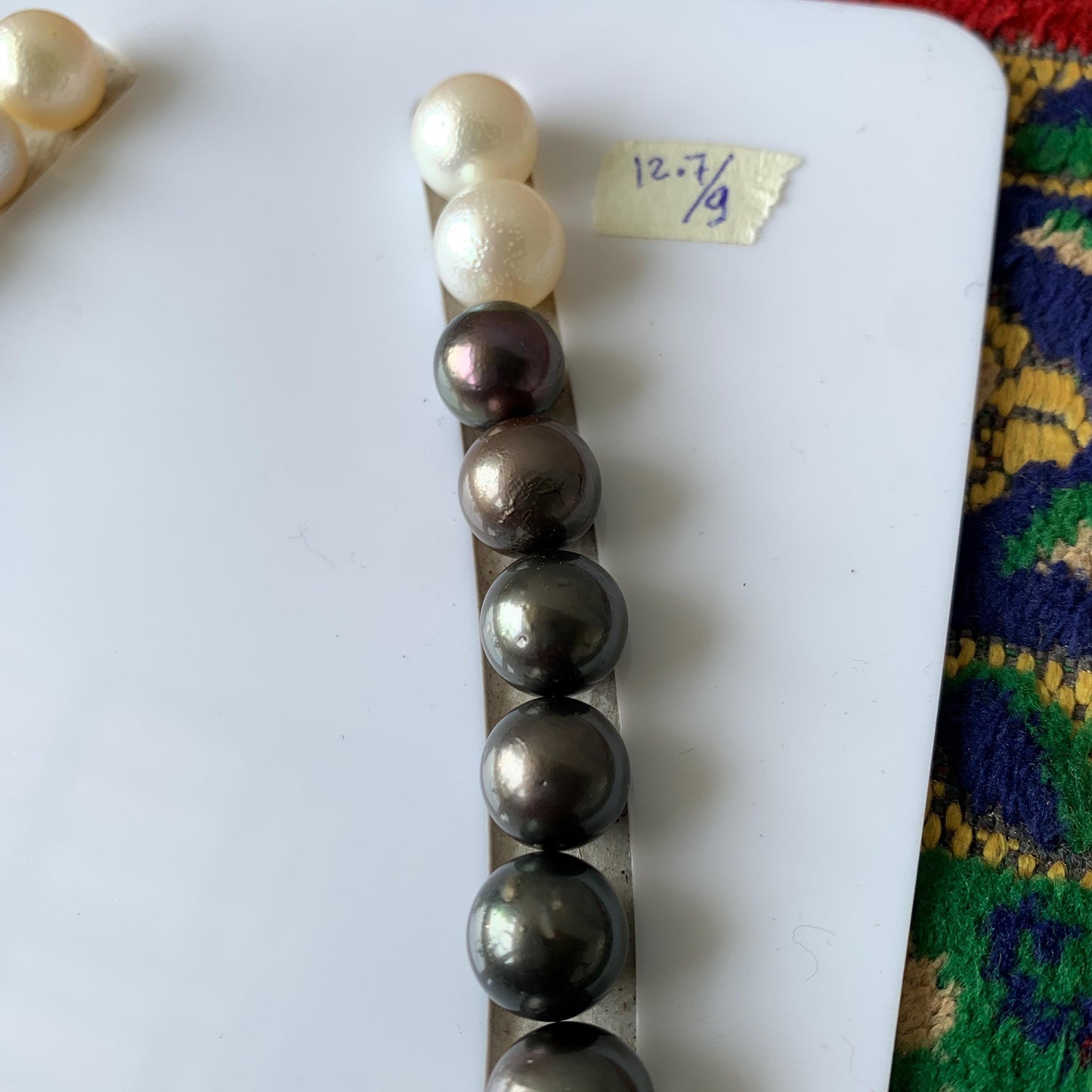 Tahitian Pearl Necklace Black and White Pearl Necklace Koktail Pearl Necklace Mix Color Pearl Necklace Seawater pearl Necklace BoZorX