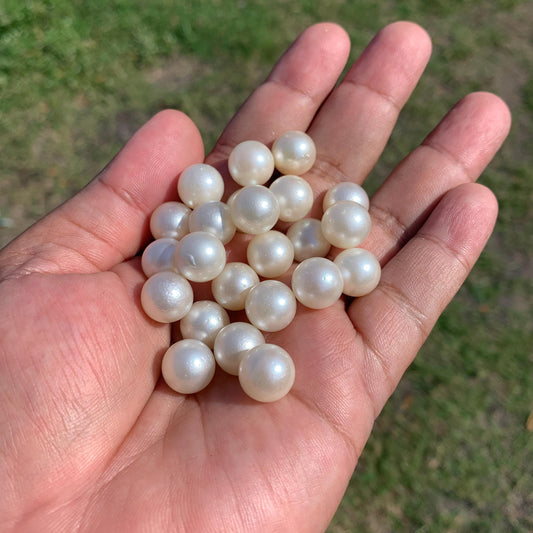 23 Pieces 11.69-11.9mm Indonesia Loose South Sea Pearl Seawater Pearl Beads Special edition Pearl BoZorX GR-22