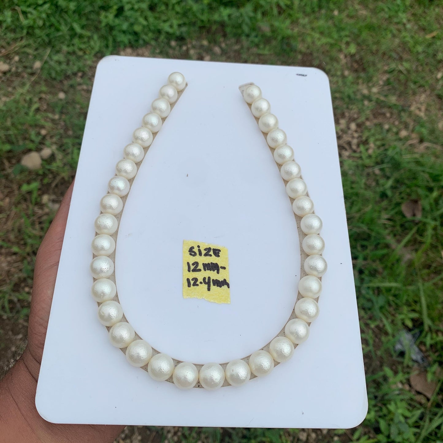 Indonesia White South Sea Pearl Necklace Saltwater Pearl Necklace Seawater Necklace Pearl Necklace 12-12.4mm  GR-13