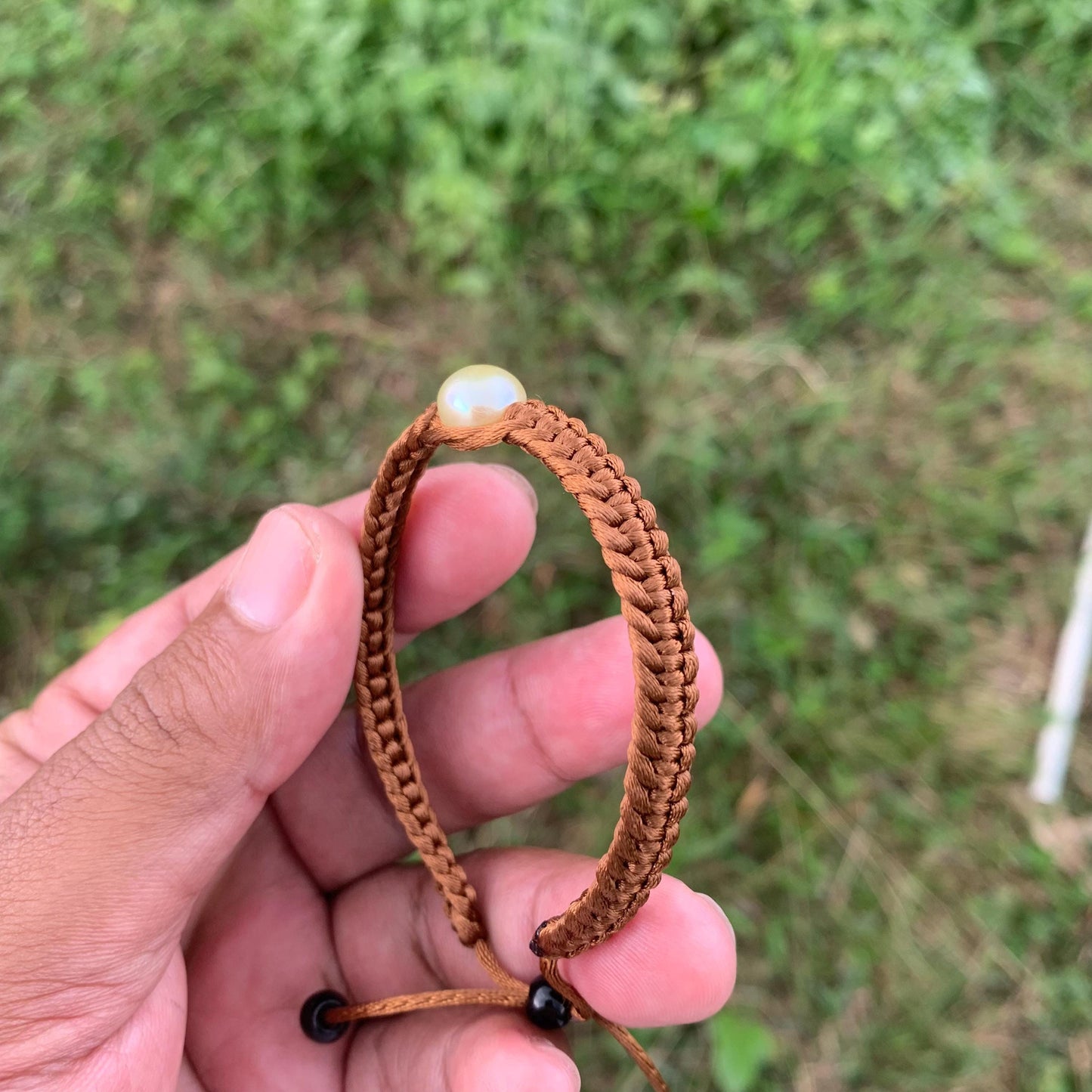 Handmade Bracelet With Indonesia South Sea Pearl BoZorX Size 9mm R-14