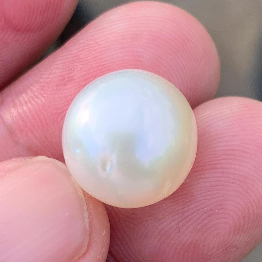 14.6mm Loose White South Sea Pearl Indonesia BoZorX FR-4
