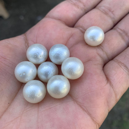 8 Pieces 12.5-12.6mm Indonesia Loose South Sea Pearl Seawater Pearl Beads Special edition Pearl BoZorX GR-24