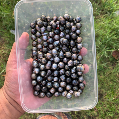 11mm Loose Saltwater Tahitian Black Pearl Baroque Beads BoZorX BT-10