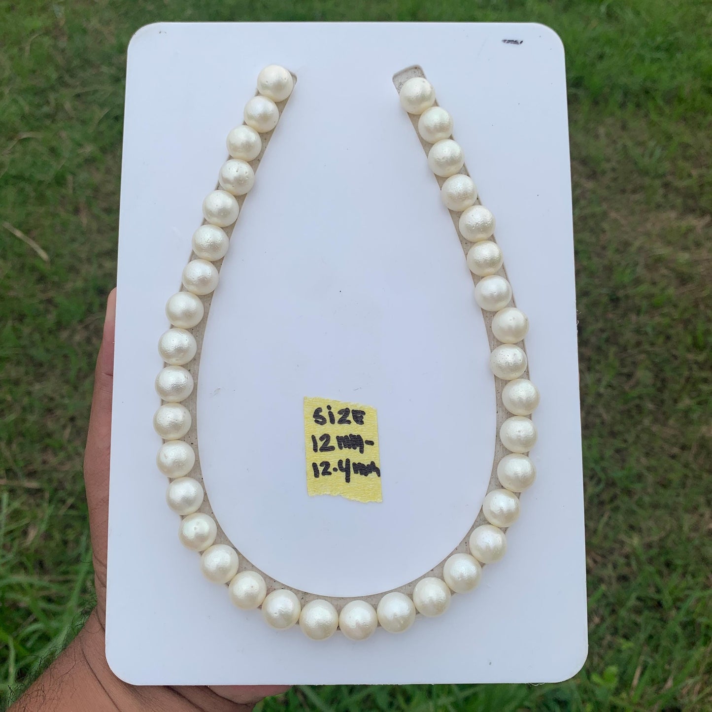 Indonesian White South Sea Pearl Necklace Saltwater Pearl Necklace Seawater Pearl Necklace 12-12.4mm GR-10