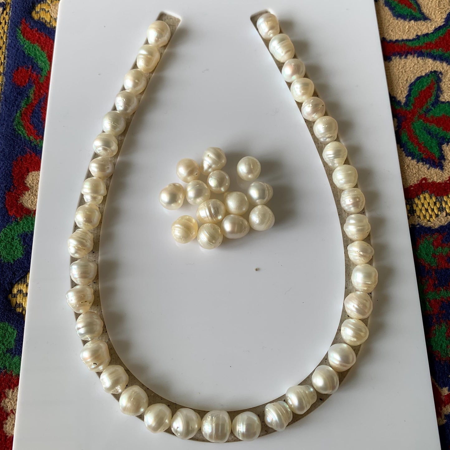 10-11mm White Circle Baroque Pearl Circle Pearl Loose Circle Baroque Sea Pearl Baroque Seawater Pearl Beads Baroque Circle White Pearl