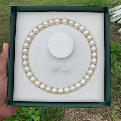 Indonesian White South Sea Pearl Necklace Saltwater Pearl Necklace Seawater Pearl Necklace 12-12.4mm GR-10