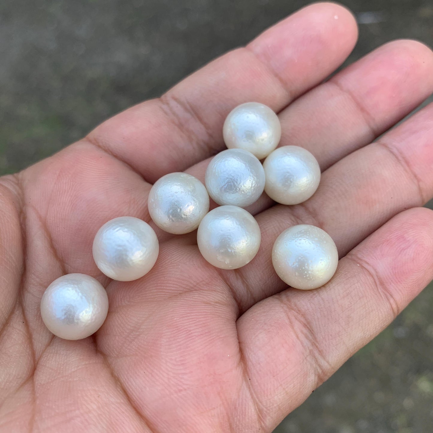 8 Pieces 12.5-12.6mm Indonesia Loose South Sea Pearl Seawater Pearl Beads Special edition Pearl BoZorX GR-24