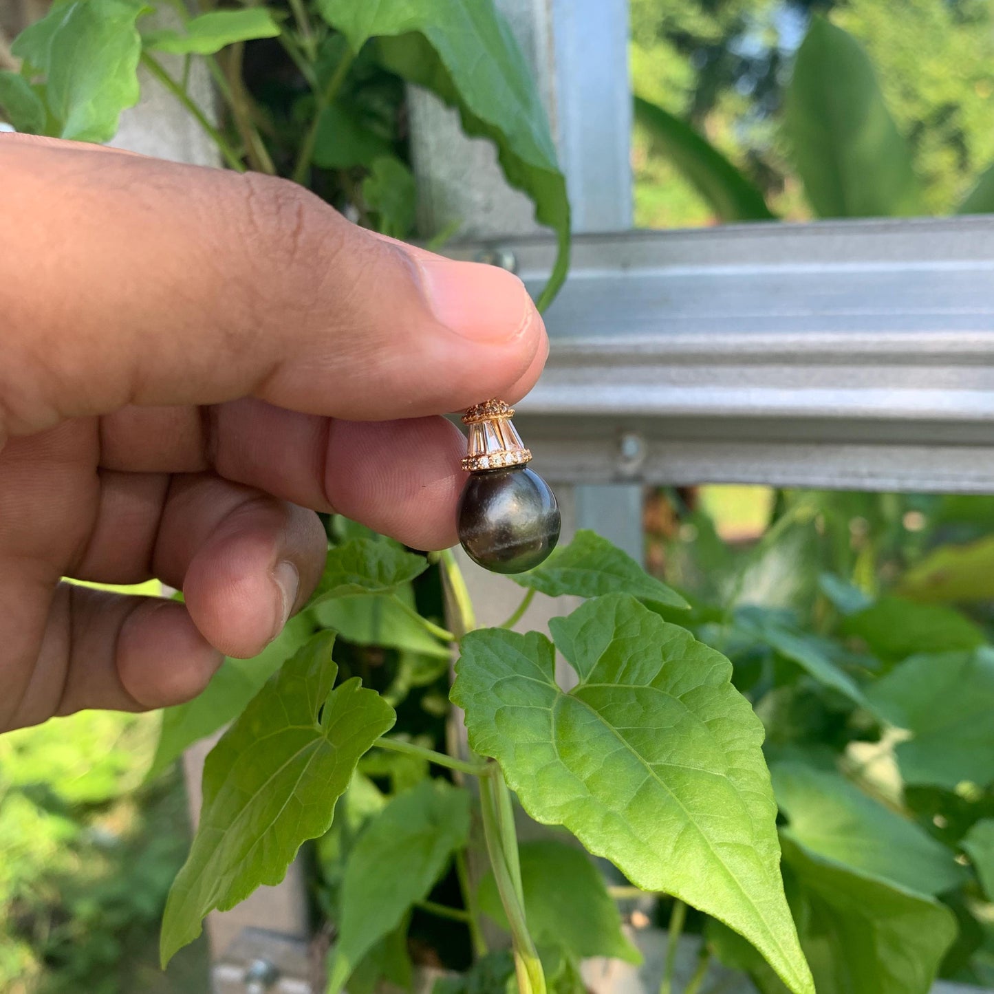 Real South Sea Pearl Pendant 12mm Saltwater Pearl JN-2