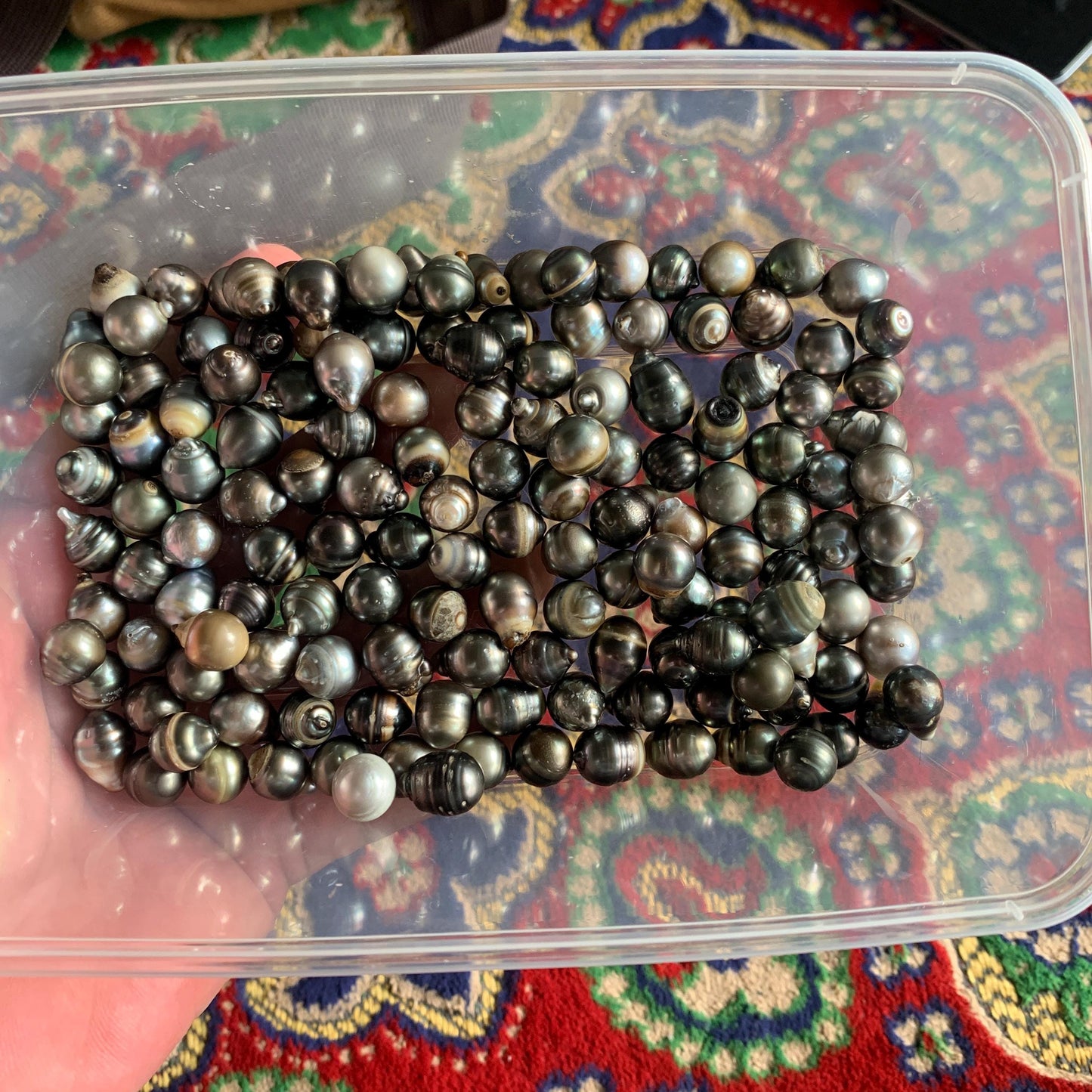 10mm Loose Tahitian Baroque Saltwater Pearl Beads Seawater Black Baroque BoZorX BT-9