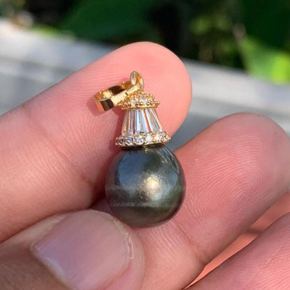 Real South Sea Pearl Pendant 12mm Saltwater Pearl JN-2