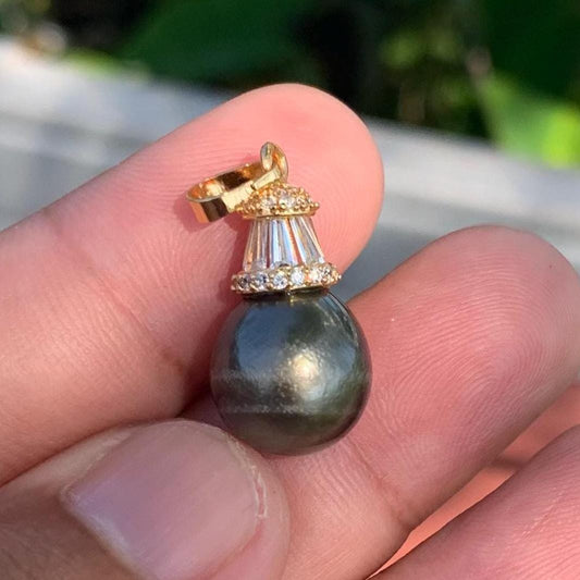 Real South Sea Pearl Pendant 12mm Saltwater Pearl JN-2