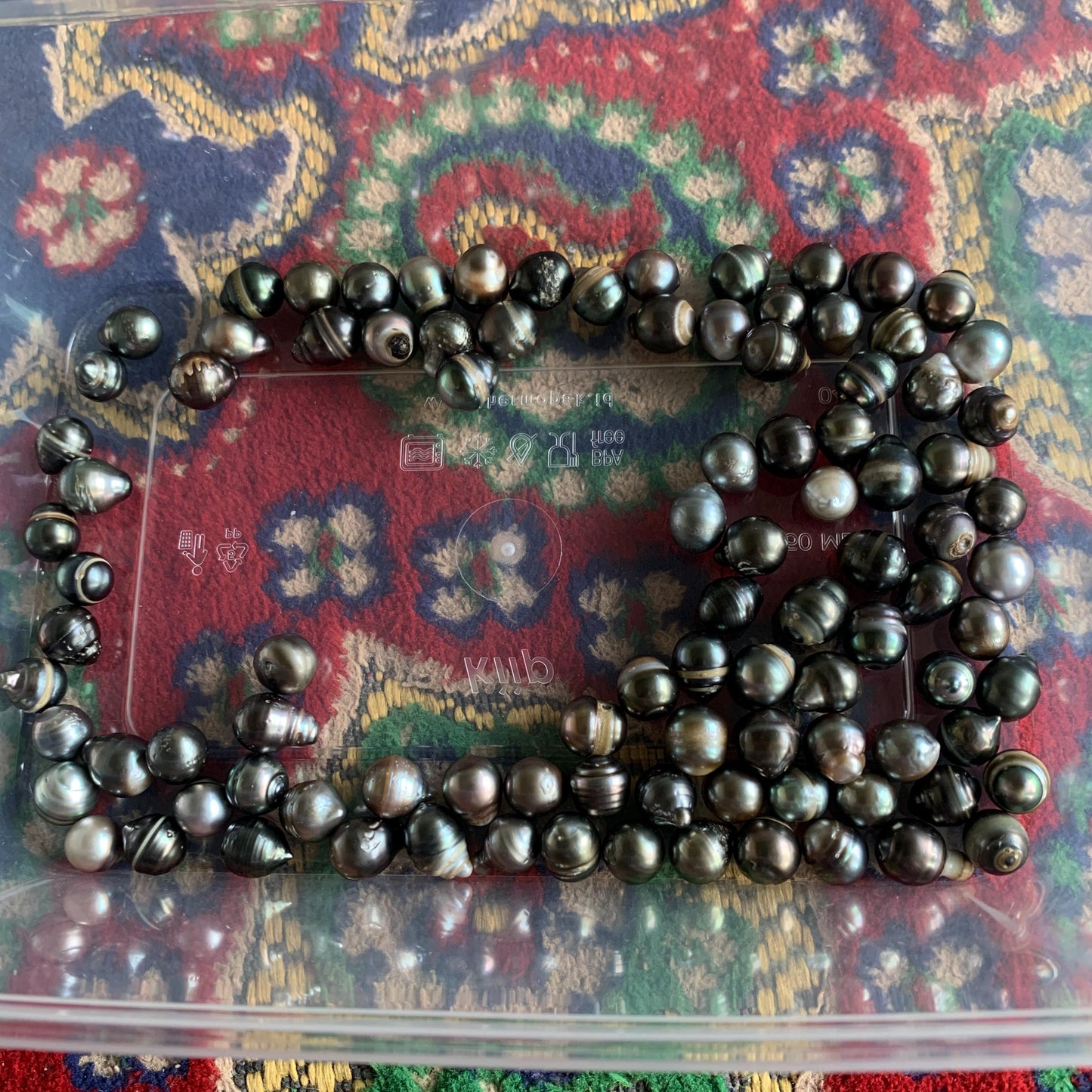 8mm Loose Black Saltwater Pearl Black Seawater Pearl Tahitian Baroque Pearl Tahitian Pearl Beads BoZorX Black Pearl BT-7