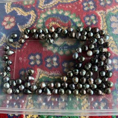 8mm Loose Black Saltwater Pearl Black Seawater Pearl Tahitian Baroque Pearl Tahitian Pearl Beads BoZorX Black Pearl BT-7