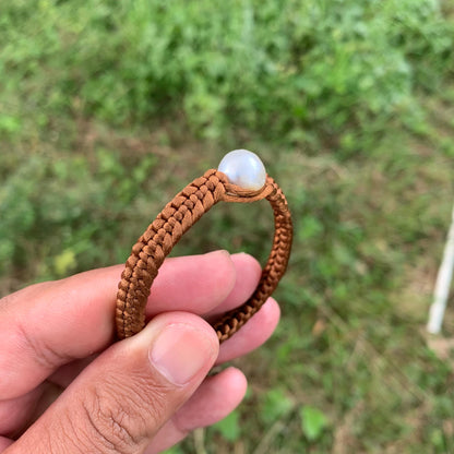 Handmade Bracelet With Indonesia South Sea Pearl BoZorX Size 10.3mm R-13