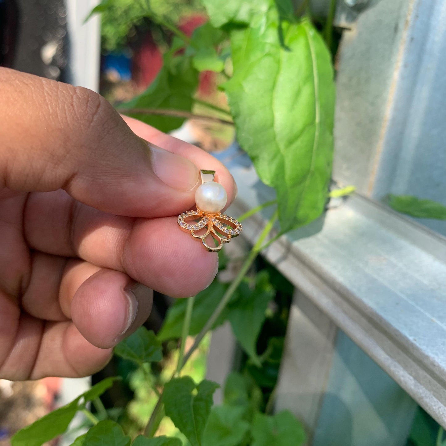 Real South Sea Pearl Pendant 7mm Saltwater Pearl JN-4