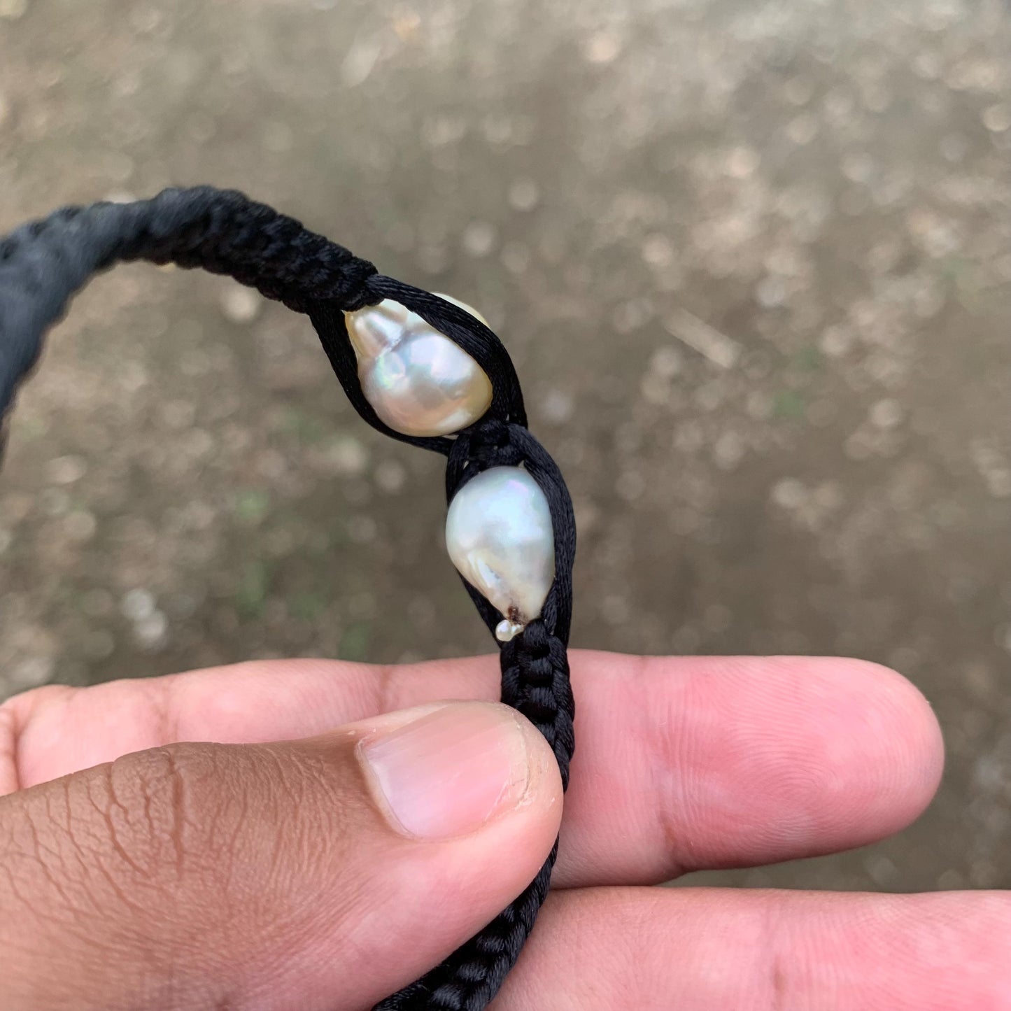 Handmade Bracelet With Indonesia South Sea Pearl BoZorX Size 10.5-12mm R-17