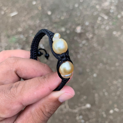 Handmade Bracelet With Indonesia South Sea Pearl BoZorX Size 11-11.5mm R-16