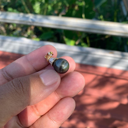 Real South Sea Pearl Pendant 12mm Saltwater Pearl JN-2