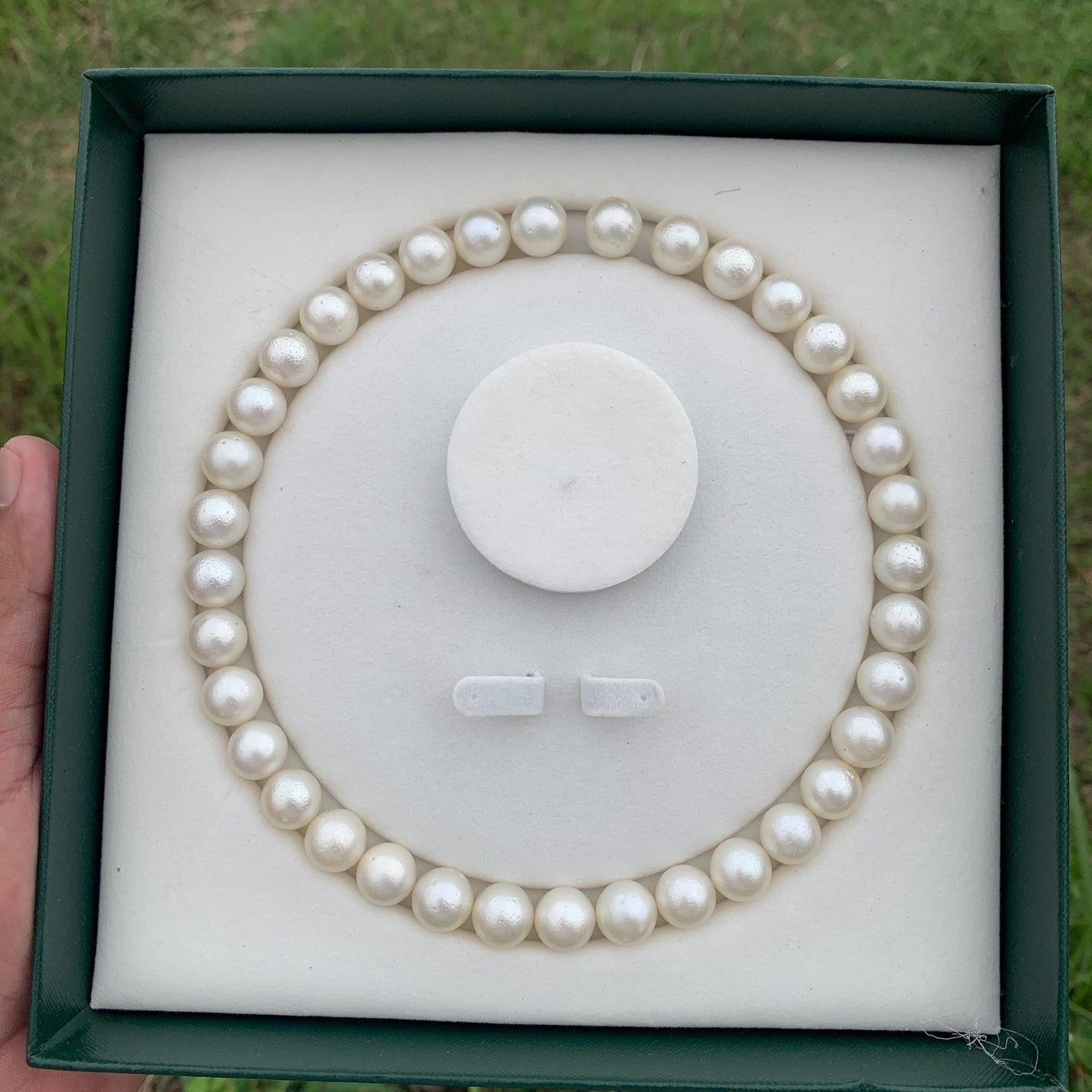 Indonesian White South Sea Pearl Necklace Saltwater Pearl Necklace Seawater Pearl Necklace 12-12.4mm GR-10