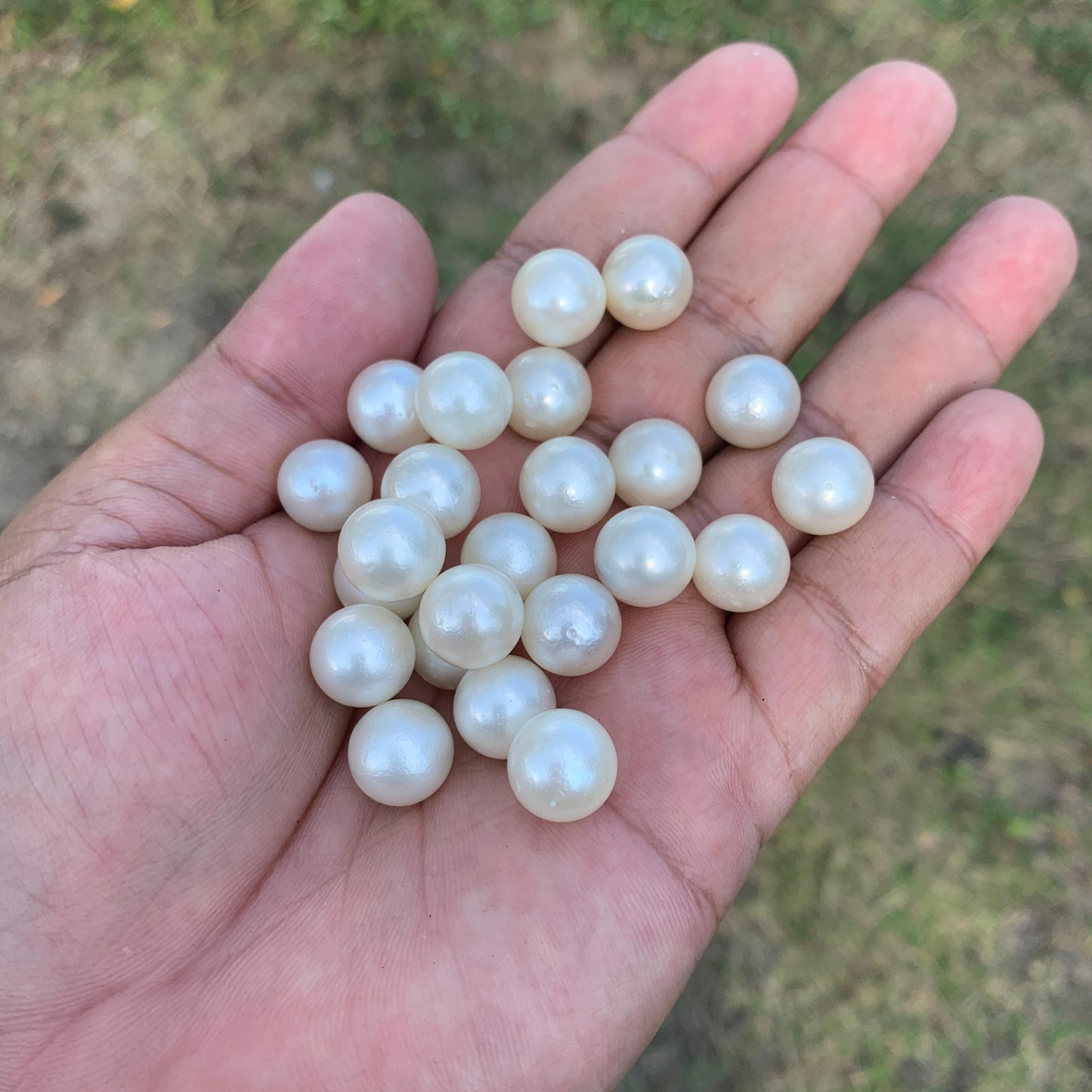 23 Pieces 11.69-11.9mm Indonesia Loose South Sea Pearl Seawater Pearl Beads Special edition Pearl BoZorX GR-22