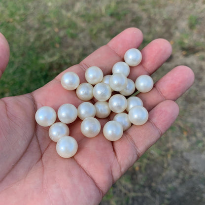 23 Pieces 11.69-11.9mm Indonesia Loose South Sea Pearl Seawater Pearl Beads Special edition Pearl BoZorX GR-22