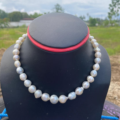 Genuine South Sea Pearl Necklace Saltwater Pearl (7.5-11.4mm, 45cm)