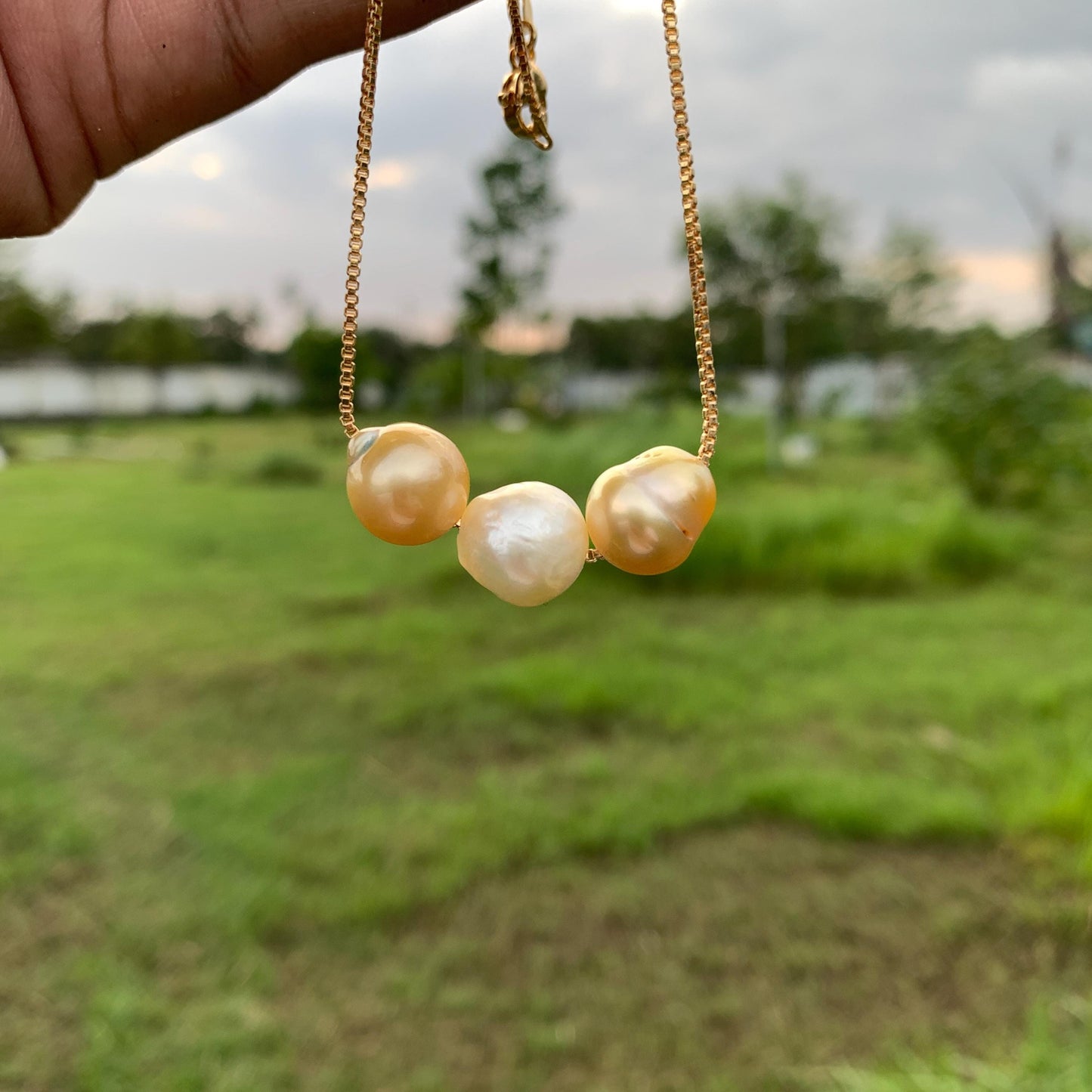 Real South Sea Pearl Pendant Necklace Saltwater Pearl Jewelry 833B NO.C