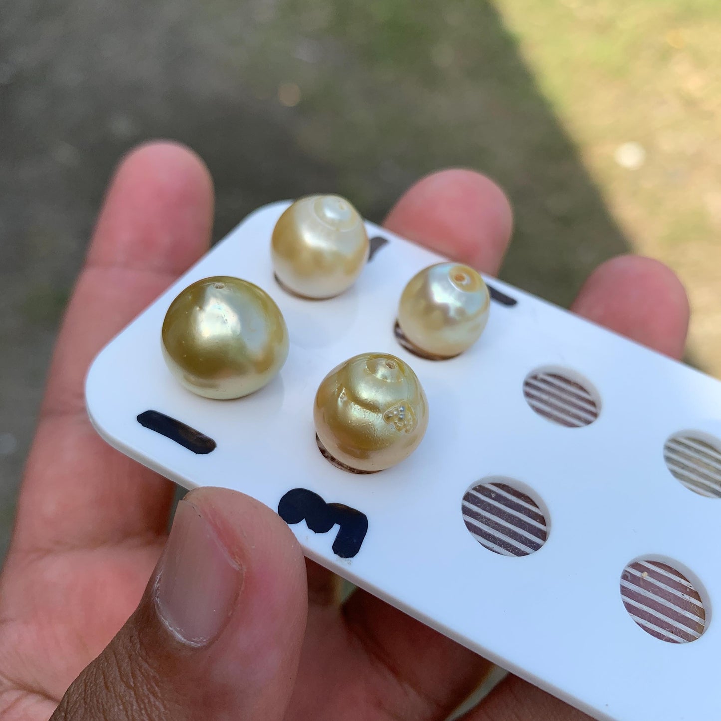 11.5-14.5mm Loose Indonesia White Sea Pearl White South Sea Pearl Half drill BoZorX LG