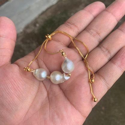 Real south sea pearl Saltwater pearl Bracelet BoZorX Pearl size 11-12mm B1-1