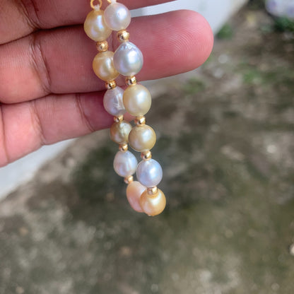 Real south sea pearl Saltwater pearl Bracelet BoZorX Pearl size 7-8mm D-4-3