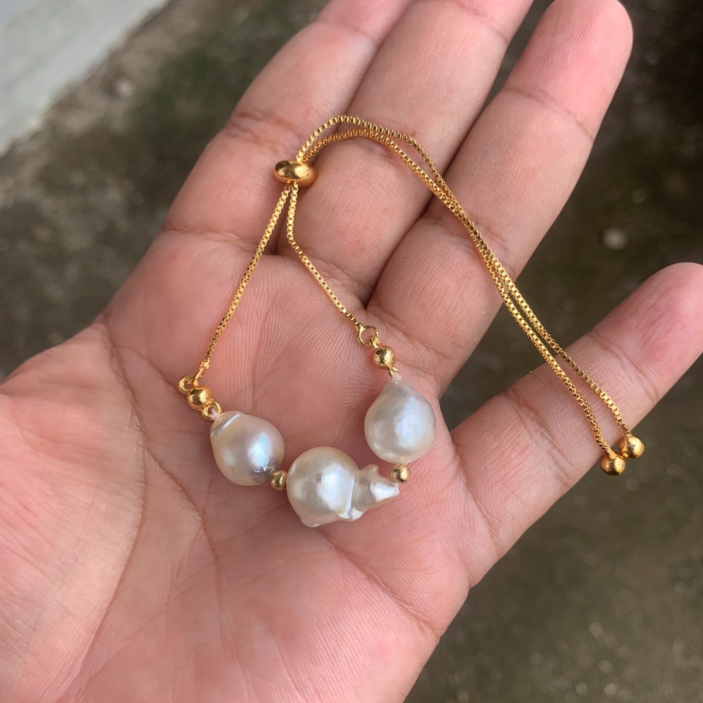 Real south sea pearl Saltwater pearl Bracelet BoZorX Pearl size 11-12mm B1-1