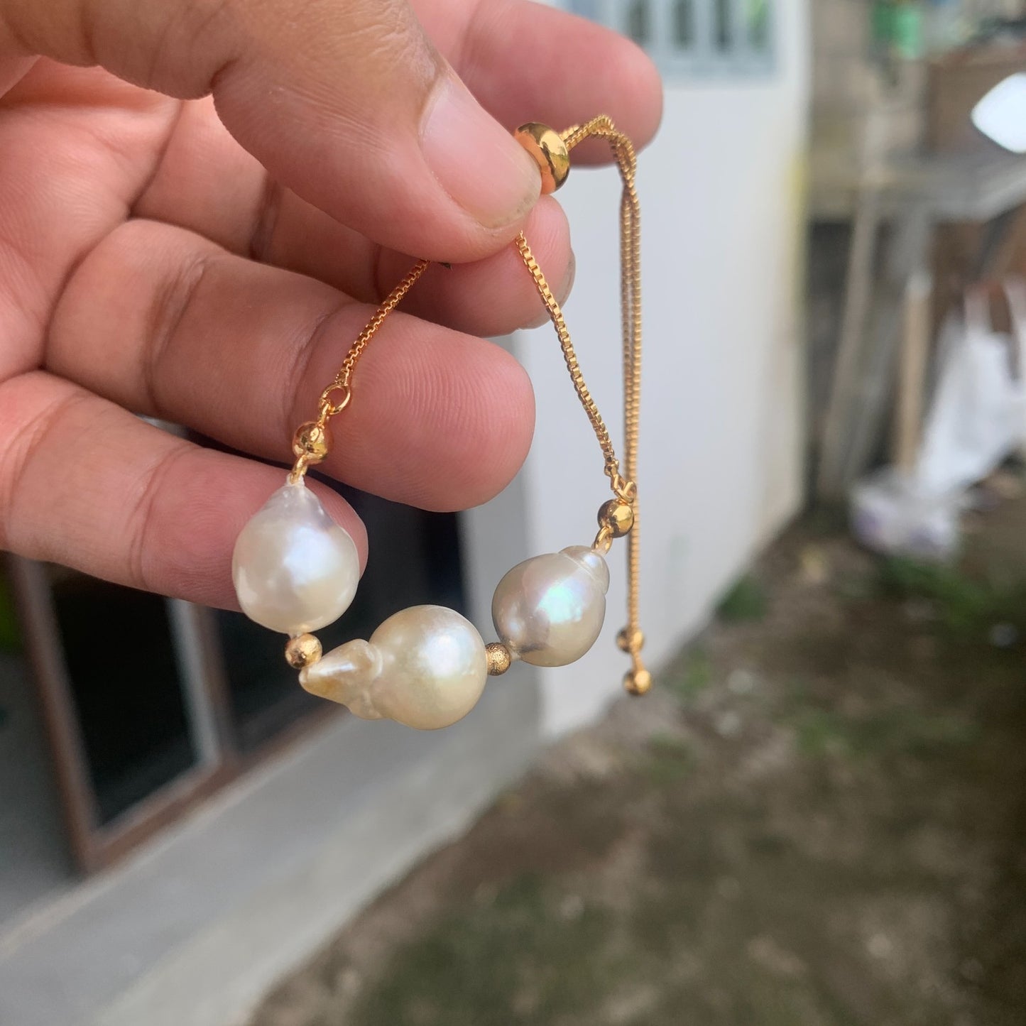 Real south sea pearl Saltwater pearl Bracelet BoZorX Pearl size 11-12mm B1-1