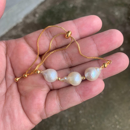 Real south sea pearl Saltwater pearl Bracelet BoZorX Pearl size 11-12mm B1-1