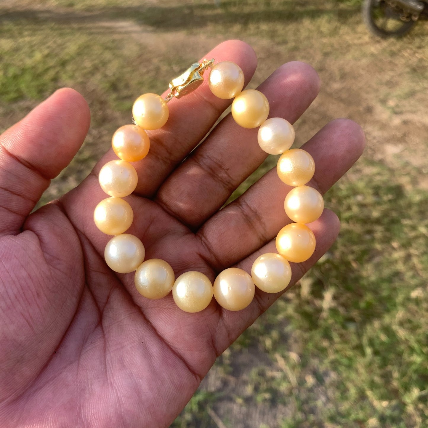 Real South Sea Pearl Real Pearl Bracelet Pearl Size 11.5-13.5mm BoZorX GR-8