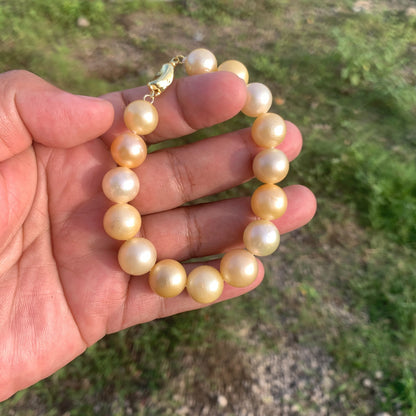Real South Sea Pearl Real Pearl Bracelet Pearl Size 11.5-13.5mm BoZorX GR-8
