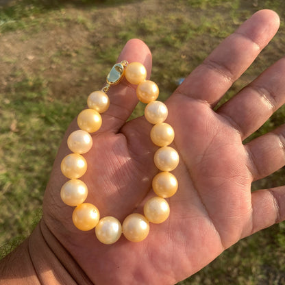 Real South Sea Pearl Real Pearl Bracelet Pearl Size 11.5-13.5mm BoZorX GR-8