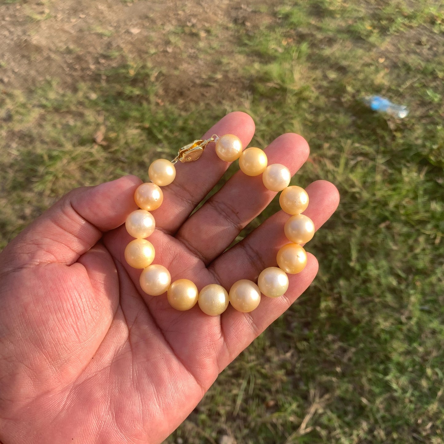 Real South Sea Pearl Real Pearl Bracelet Pearl Size 11.5-13.5mm BoZorX GR-8